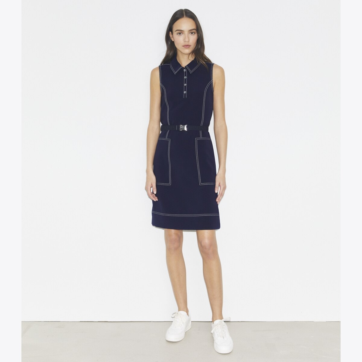 極美品 ToryBurch 2024 ピックステッチゴルフドレス XS Pick Stitch Golf Dress: Women's Designer Dresses | Tory Burch