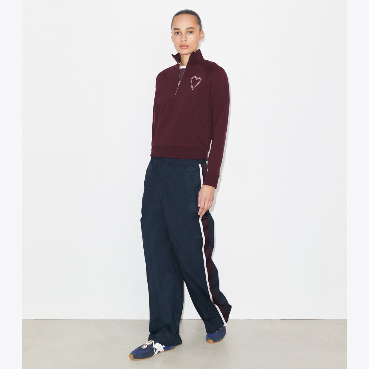 ♡トリーバーチ♡ Pick Stitch Heart French Terry Sweatshirt: Women's Designer