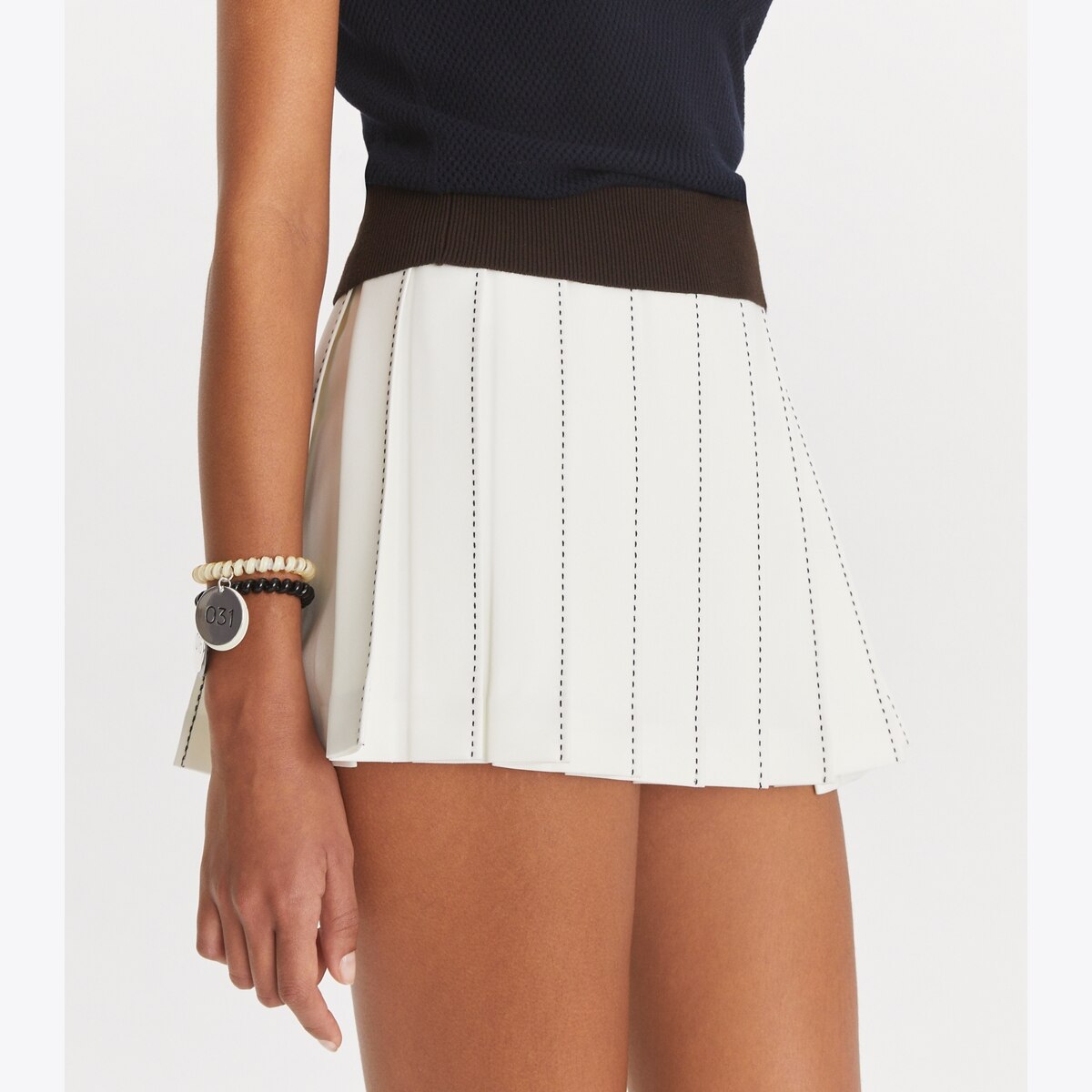 Pick Stitch Pleated Skirt: Women's Designer Bottoms | Tory Sport