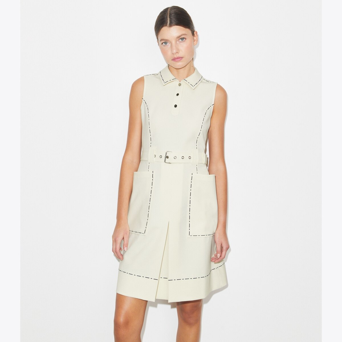 Pick Stitch Stretch Golf Dress: Women's Designer Dresses | Tory