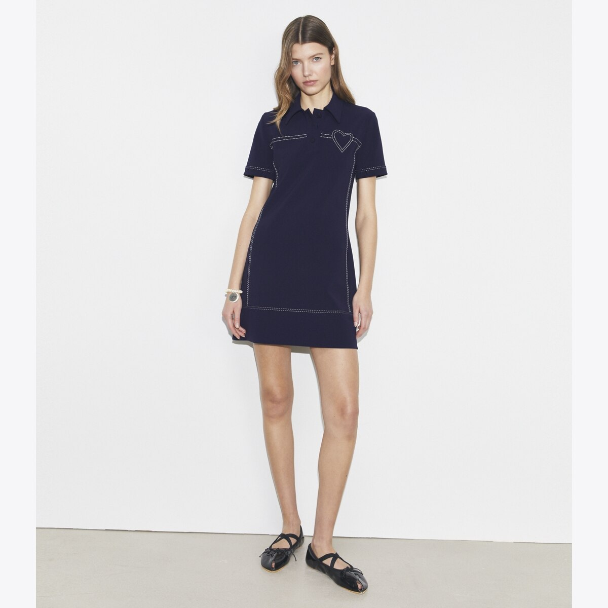 【GLOWNY】24SS HERITAGE POLO DRESS HERITAGE POLO DRESS (MELANGE GRAY) - GLOWNY
