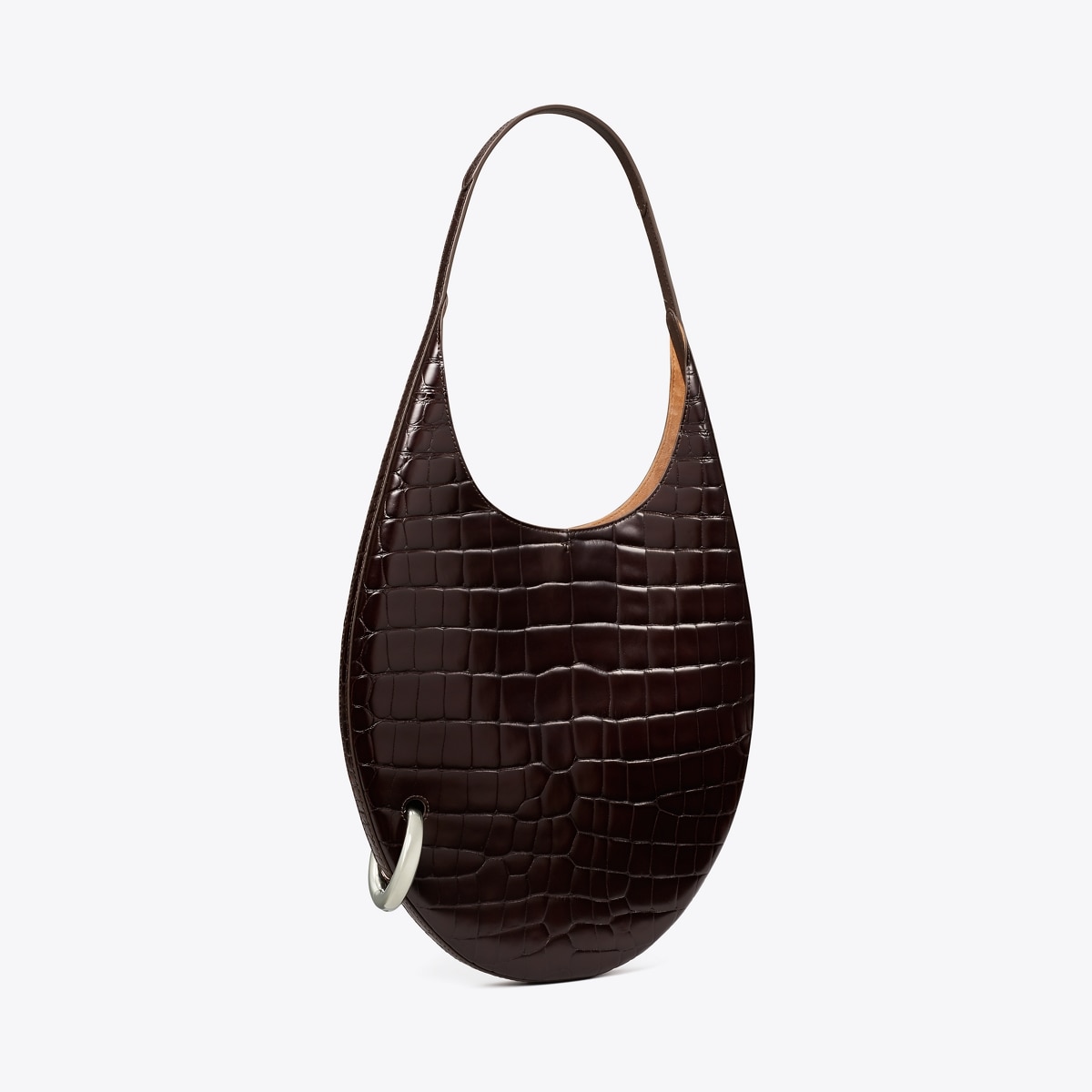 Pierced Croc-Embossed Bag: Women's Handbags | Shoulder Bags | Tory