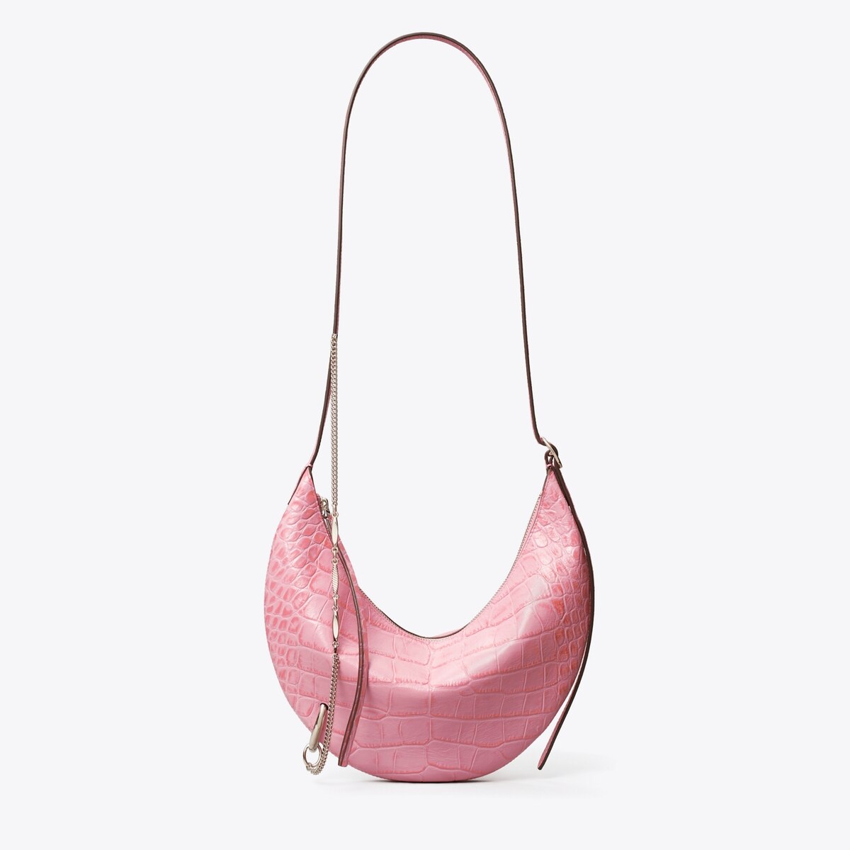 Pierced Croc-Embossed Crossbody Bag: Women's Designer Crossbody