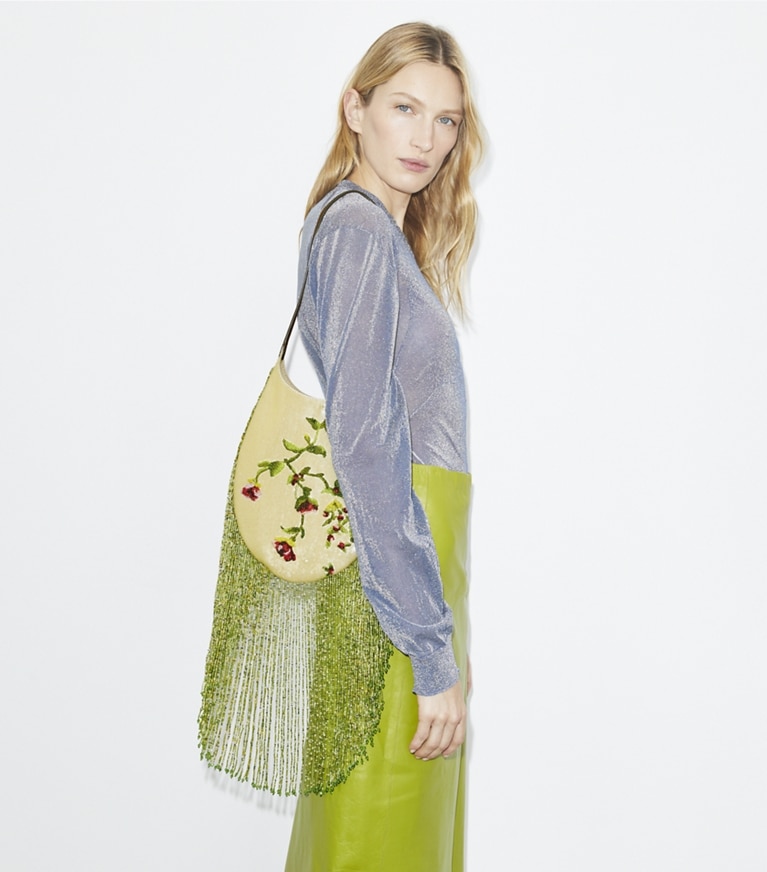 Tory Burch designer shoulder bags Pierced Embellished Small Bag in Multi angle