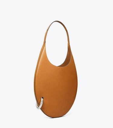 Tory Burch designer shoulder bags Pierced Handbag in Aged Tan angle
