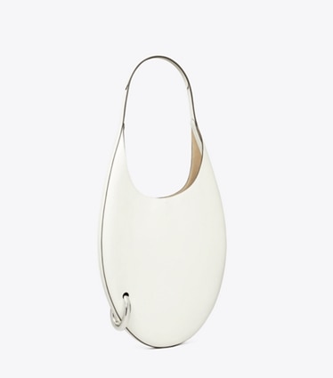 Tory Burch designer shoulder bags Pierced Handbag in Whitewash angle