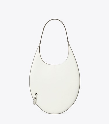 Tory Burch designer shoulder bags Pierced Handbag in Whitewash front
