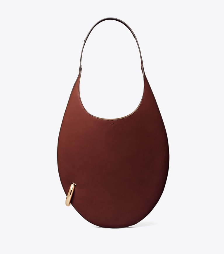 Tory Burch designer shoulder bags Pierced Handbag in Dark Cabernet angle