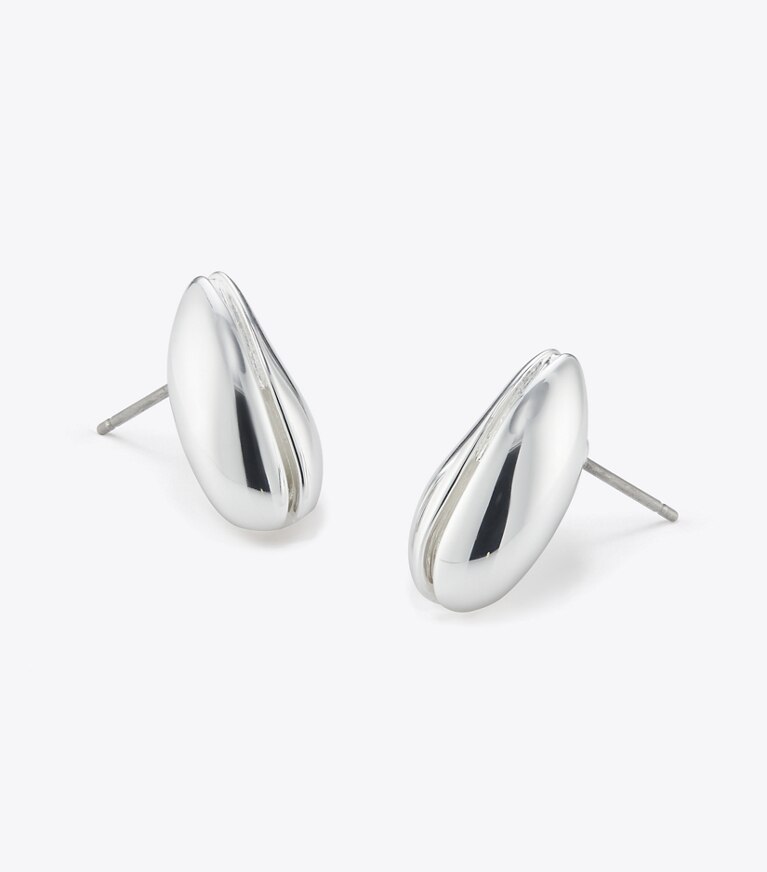 Tory Burch designer ohrringe Pierced Mini-Ohrring in Light Silver detail