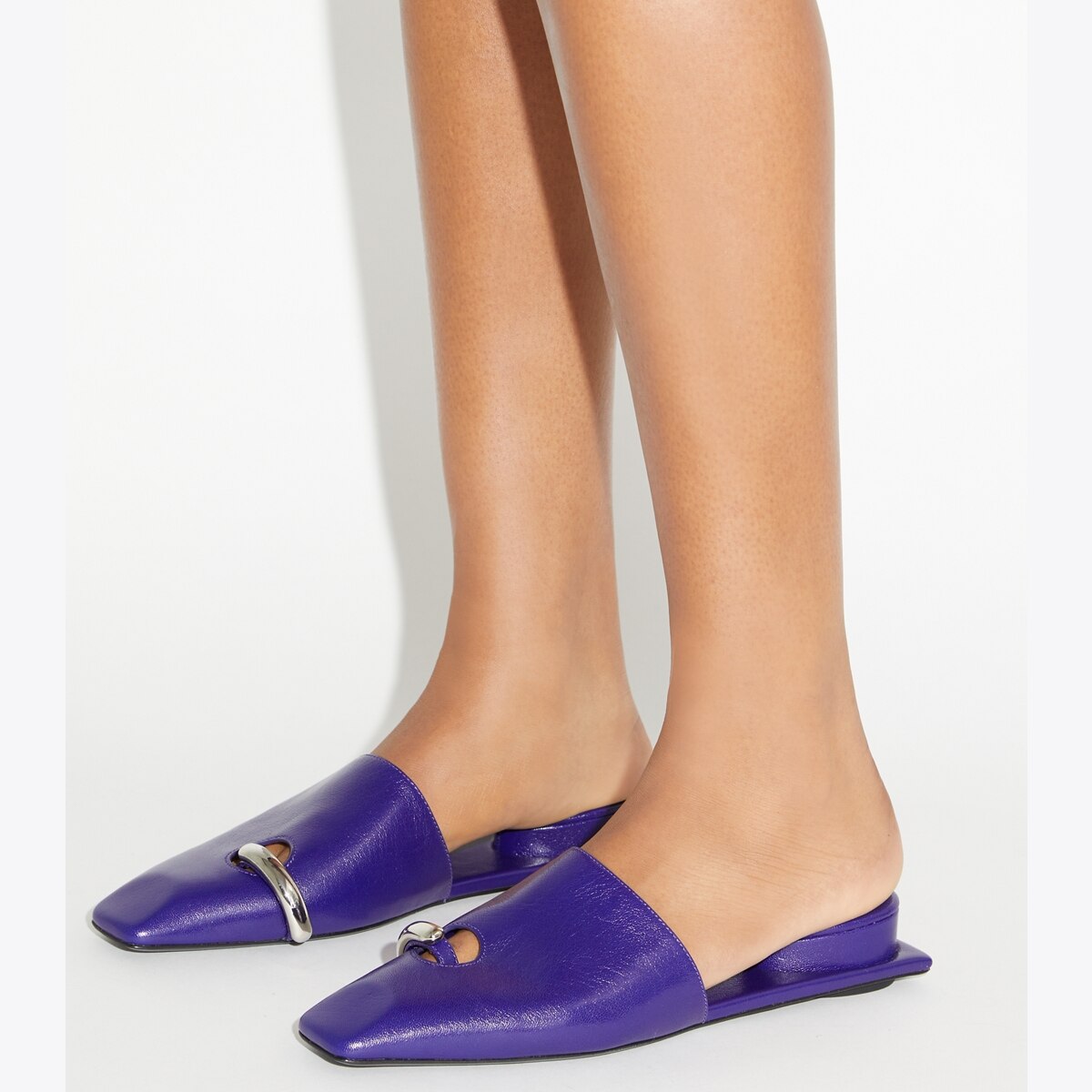 Pierced Mule: Women's Designer Flats Tory Burch