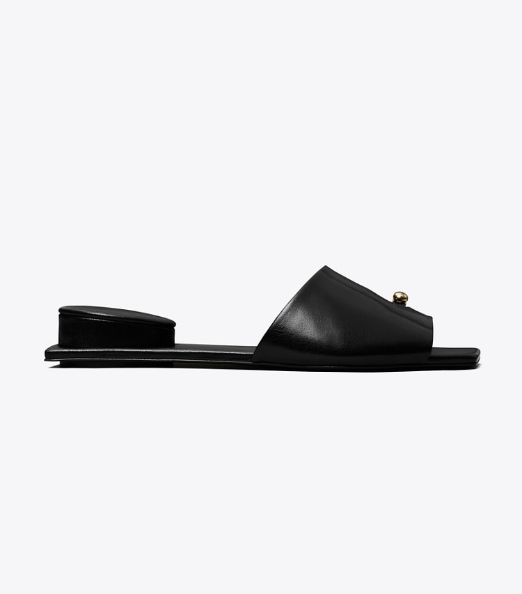 Tory Burch designer sandals Pierced Mule Sandal in PERFECT BLACK side