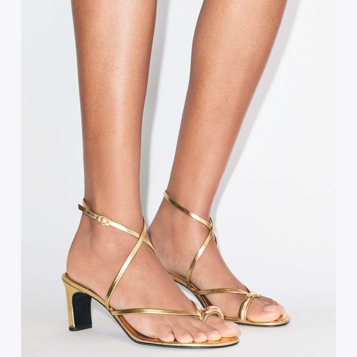 Pierced Multi-Strap Heeled Sandal: Women's Shoes | Sandals | Tory