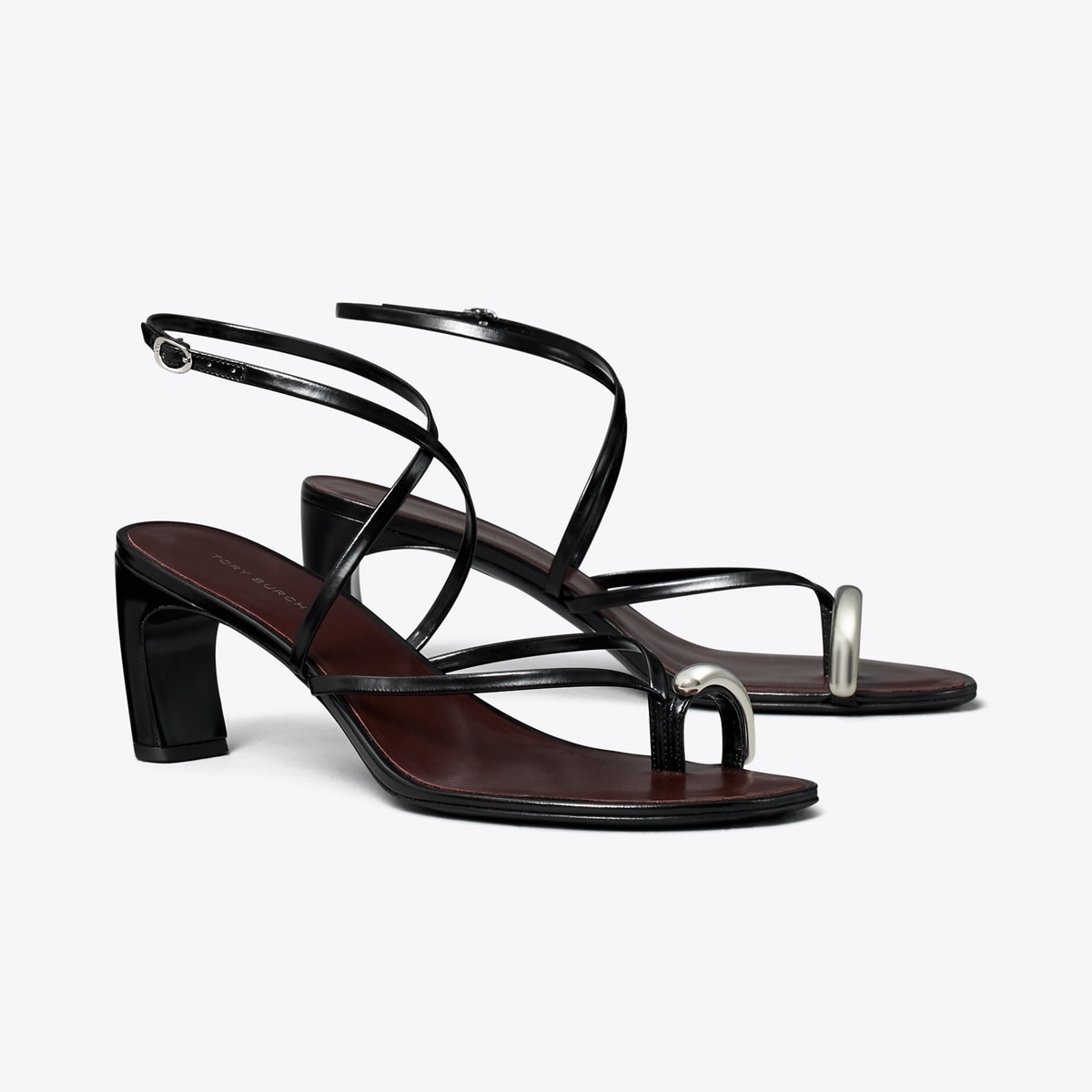 レザー★送料&関税込み★Tory Burch★MULTI-STRAP SANDAL Tory Burch $328 NIB CAPRI MULTI STRAP SANDAL MOCHA / TOASTED
