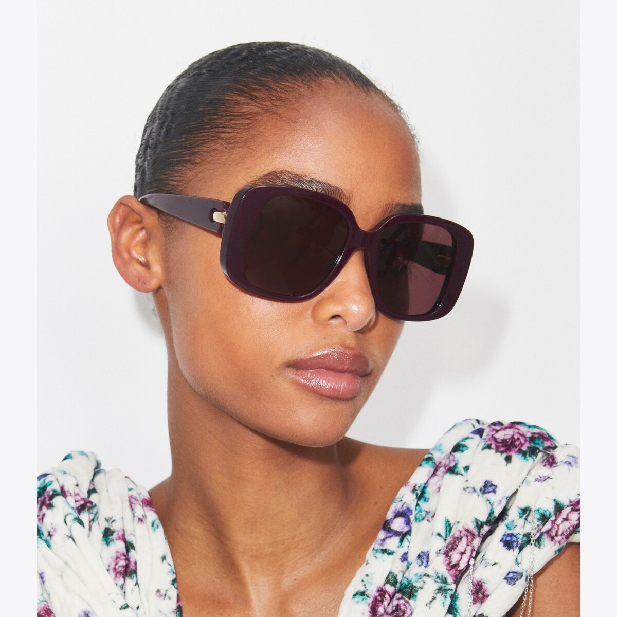 Pierced Oversized Square Sunglasses: Women's Designer Sunglasses