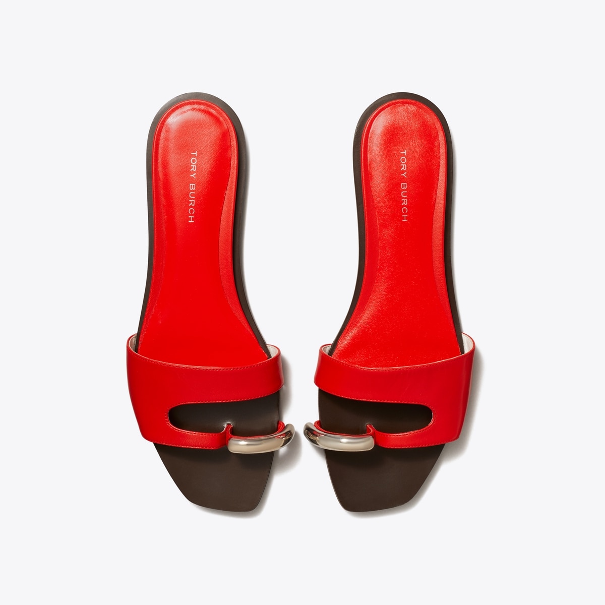 TORY BURCH ヘンタントトロッフイヤリンク 1604120 001 Pierced Slide: Women's Designer Sandals | Tory Burch