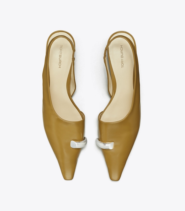 Pierced Slingback Heel: Women's Shoes | Heels | Tory Burch EU