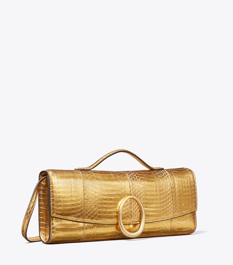 Pierced Snake Clutch by Tory Burch