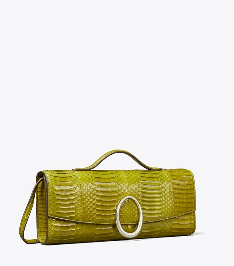 Pierced Snake Clutch by Tory Burch
