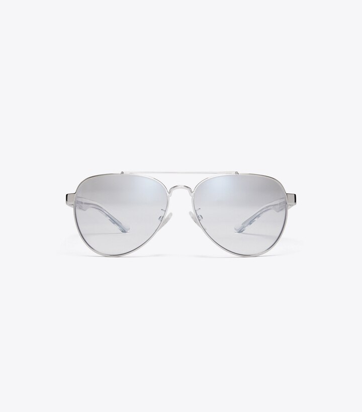 tory burch white aviator sunglasses