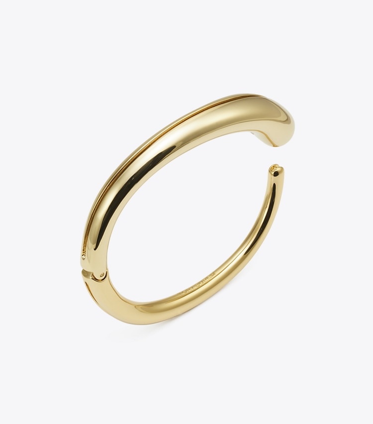 Tory Burch designer ブレスレット シン ピアス カフ in Light Brass ディテール