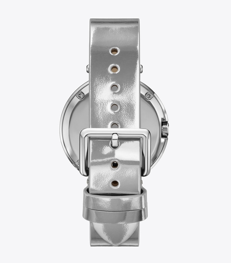 Tory Burch designer strap watches Pierced Watch in SILVER/METALLIC back
