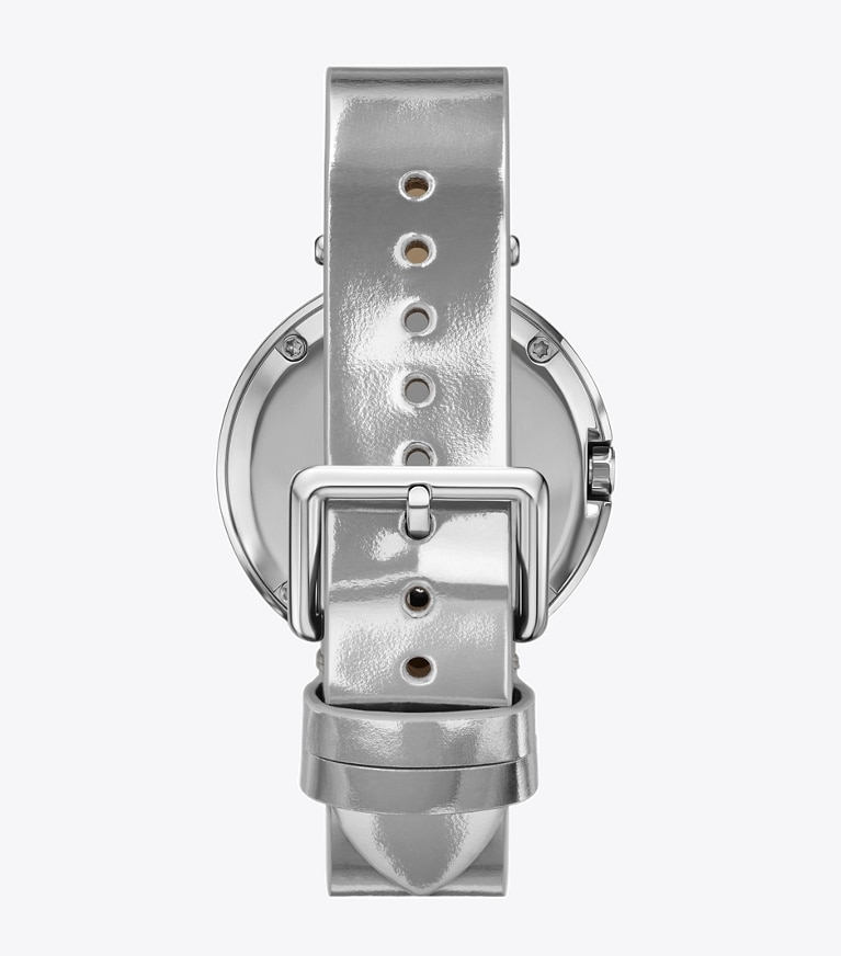 Tory Burch designer strap watches Pierced Watch in SILVER/METALLIC front