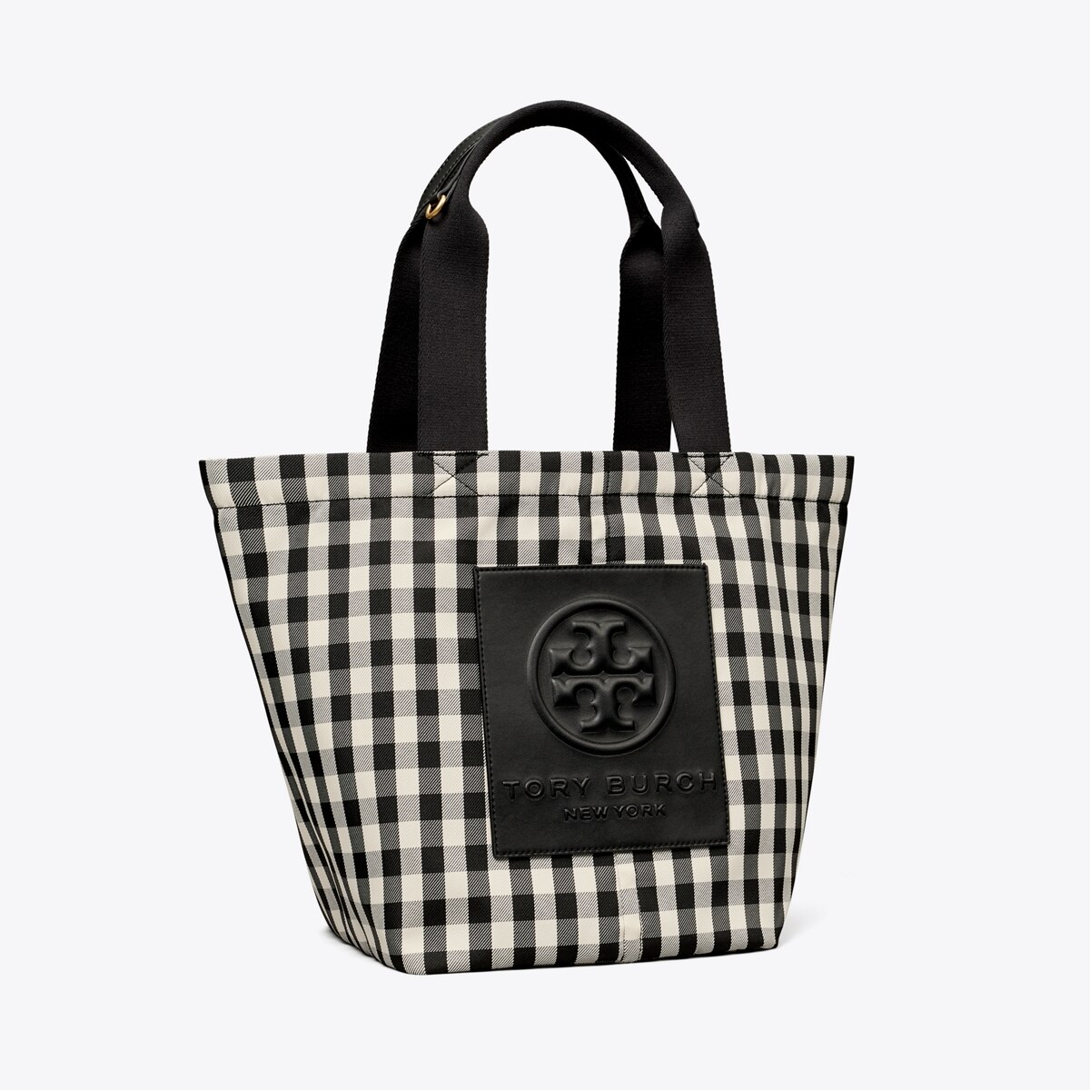 Introducir 112+ imagen tory burch piper gingham small square tote bag