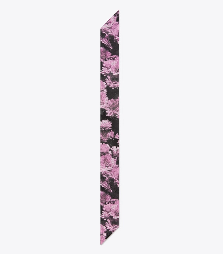 Tory Burch designer スカーフ ピクセル フラワー リボンタイ in Pink Pixel Flower オーバーヘッド