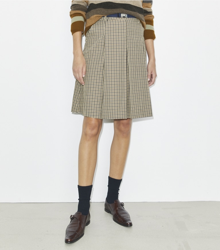 Tory Burch designer ボトムス プレイド ゴルフ スカート in Multi Ivy Plaid front