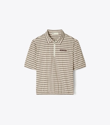 TORY BURCH パフォーマンス ポロシャツ 半袖 スノーホワイト TORY BURCH パフォーマンス ポロシャツ 半袖 スノーホワイト