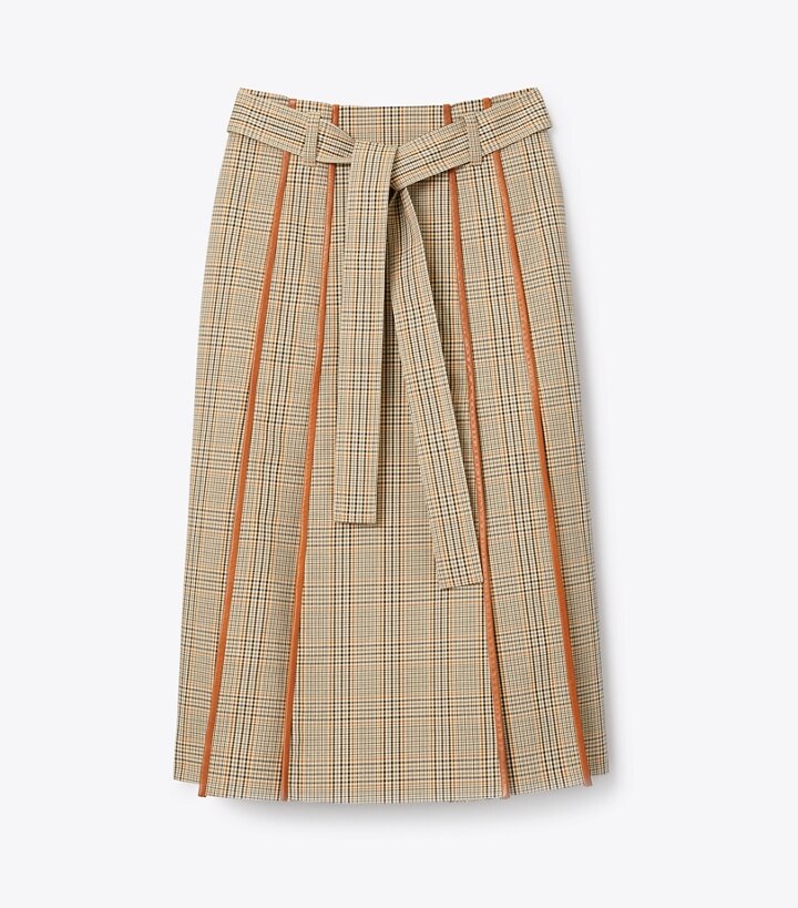 Plaid Pleated Skirt: Women's Designer Bottoms | Tory Burch