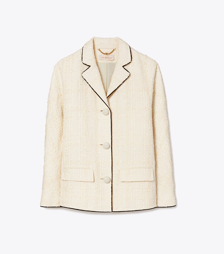 Plaid Tweed Jacket: Women's Designer Jackets | Tory Burch