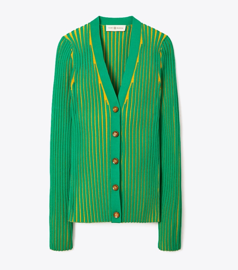 Tory burch 2025 green cardigan