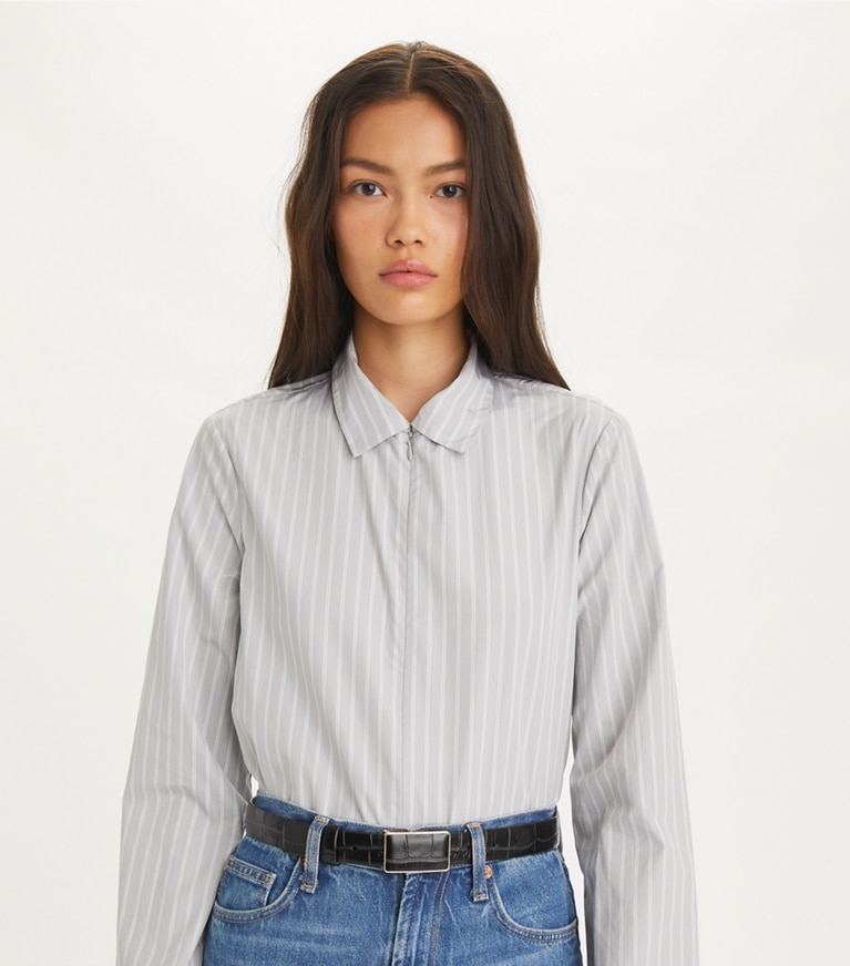 Tory Burch designer belts Plate Croc-Embossed Belt in Coconut Shell front