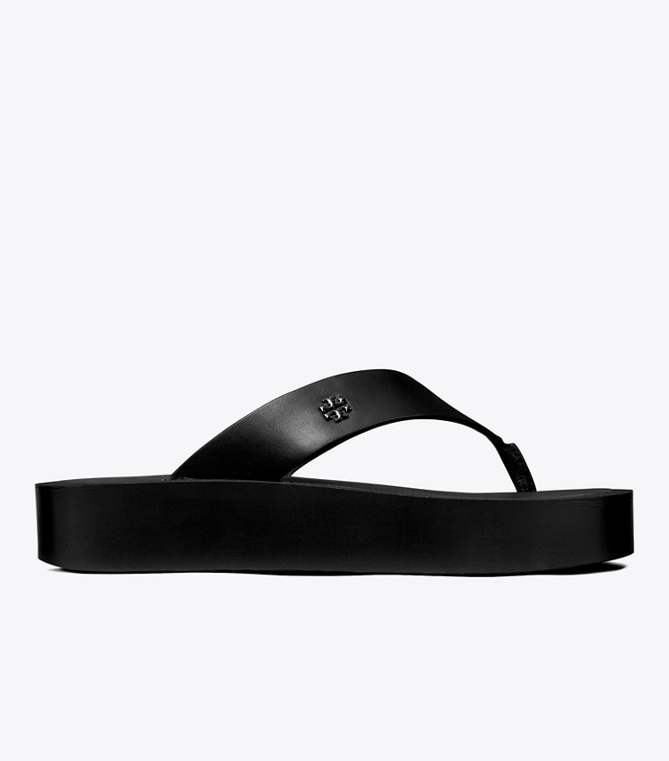 Tory Burch designer サンダル プラットフォーム ビーチサンダル in Black / Black side
