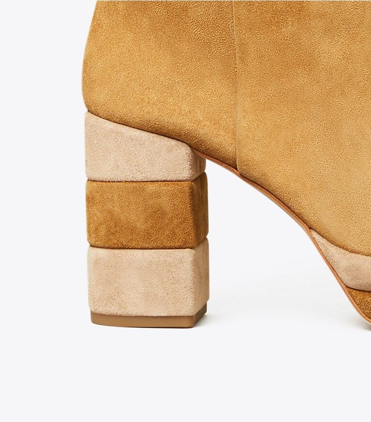 Tory Burch designer boots Platform Knee Boot in CAMEL angle