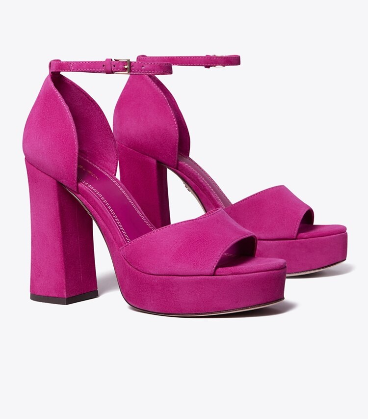 Tory Burch designer sandals Platform Sandal in FUCHSIA angle