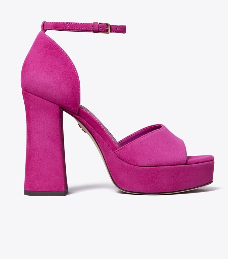 Tory Burch designer sandals Platform Sandal in FUCHSIA side