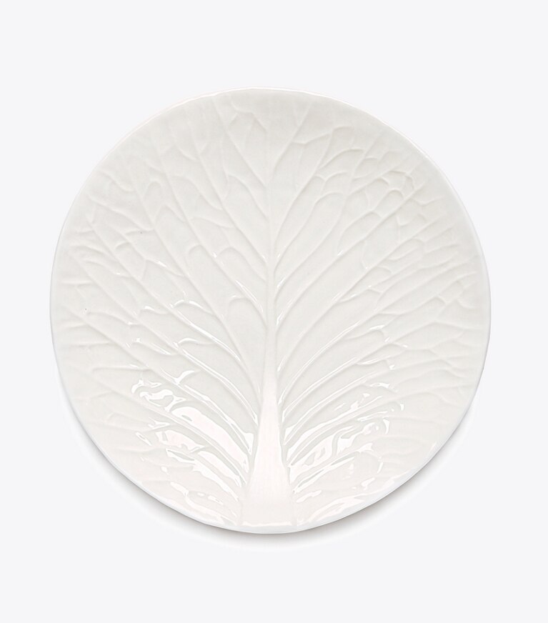 Tory Burch diseñador artículos de mesa & cristalería Plato para ensalada de vajilla con borde ondulado, set de 4 en White frente