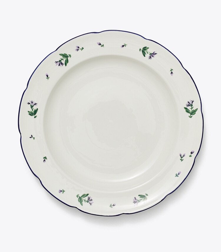 Tory Burch diseñador artículos de mesa & cristalería Plato playo Jolie Fleur, set de 2 en NEW IVORY frente