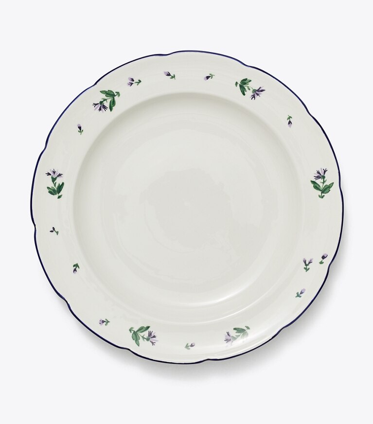 Tory Burch diseñador artículos de mesa & cristalería Plato playo Jolie Fleur, set de 2 en NEW IVORY frente