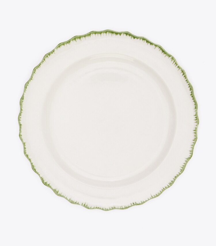 Tory Burch diseñador artículos de mesa & cristalería Plato playo Oiseau, set de 2 en White/Green frente