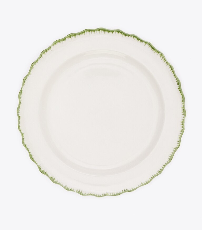 Tory Burch diseñador artículos de mesa & cristalería Plato playo Oiseau, set de 2 en White/Green frente
