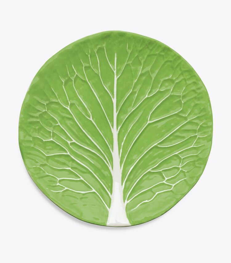 Tory Burch diseñador artículos de mesa & cristalería Platos de cena de vajilla con borde ondulado, set de 2 en Green frente