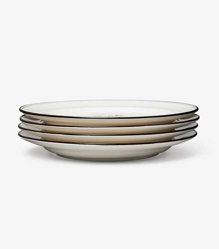 Tory Burch diseñador artículos de mesa & cristalería Platos de ensalada con flores lilas, set de 4 en White ángulo