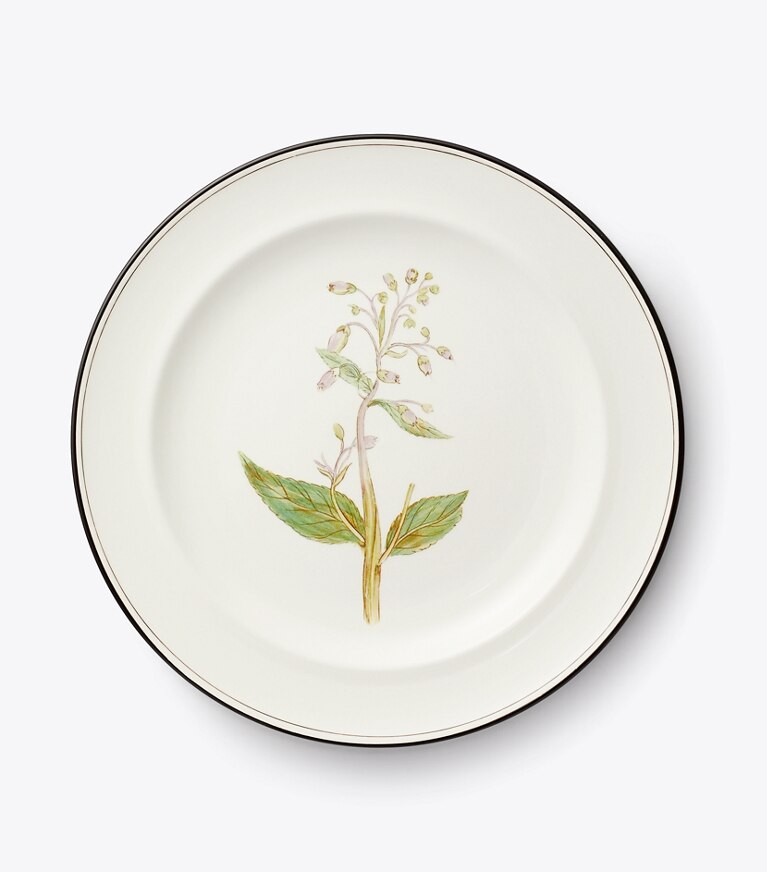 Tory Burch diseñador artículos de mesa & cristalería Platos de ensalada con flores lilas, set de 4 en White grupo