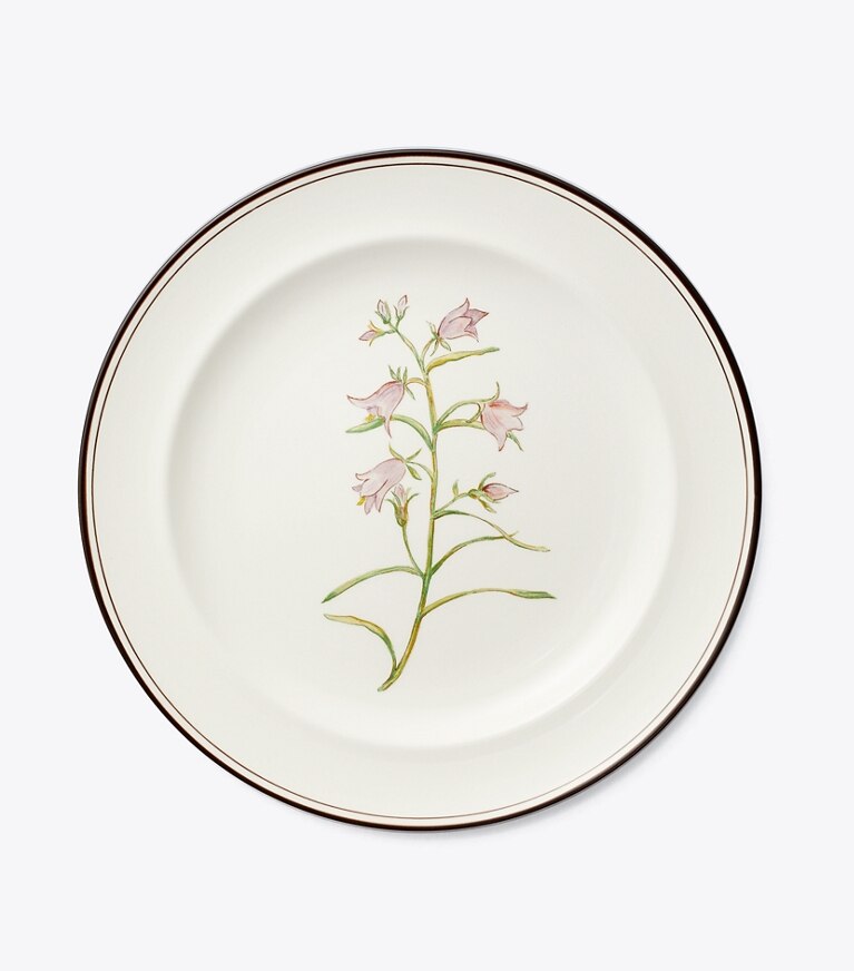 Tory Burch diseñador artículos de mesa & cristalería Platos de ensalada con flores lilas, set de 4 en White reversible plegable