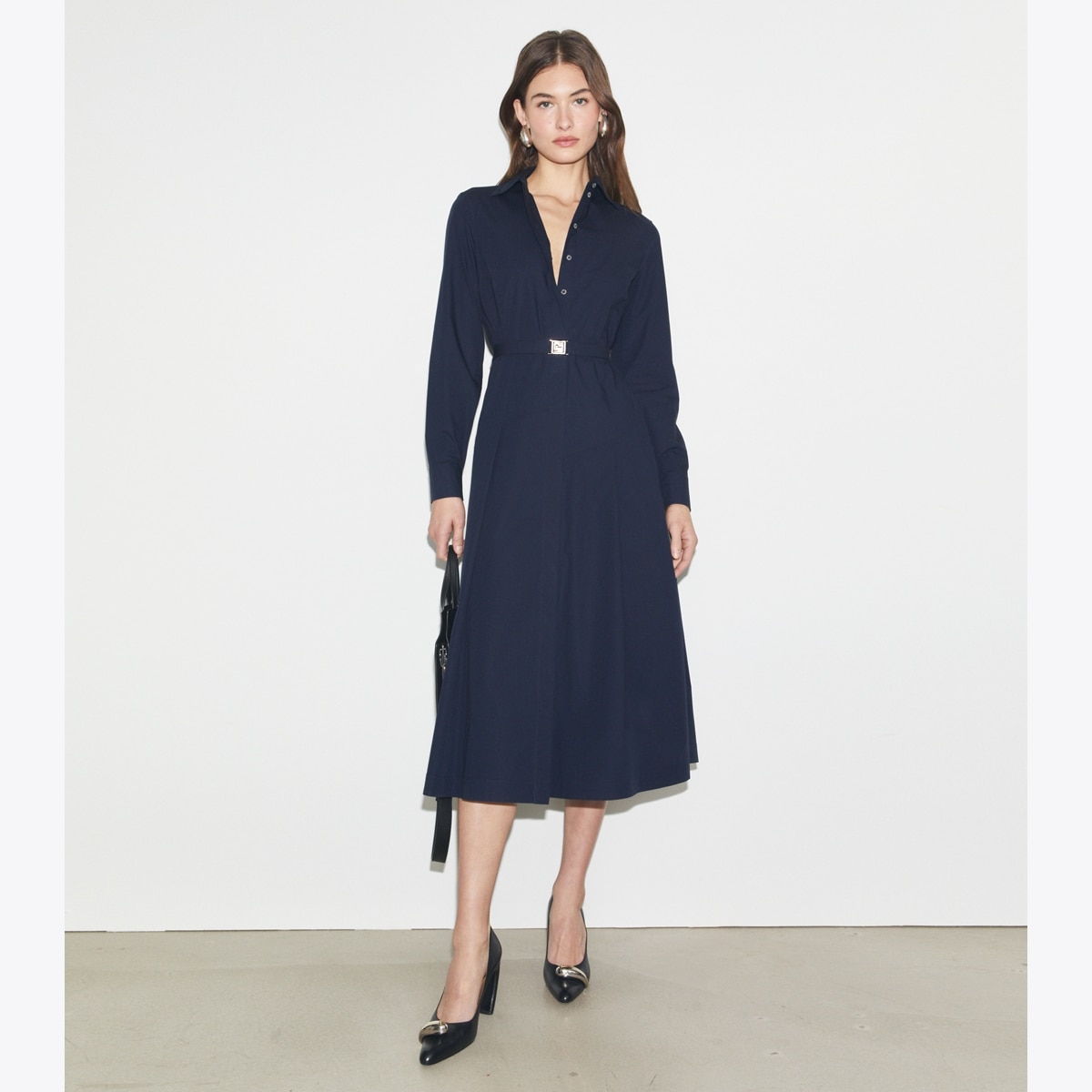 TORY BURCH｜DRESSES (Pleated Cotton Shirtdress (164803-4 Pleated Cotton Shirtdress: Women's Designer Dresses | Tory Burch