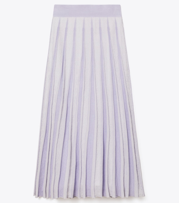 Tory Burch designer bottoms Pleated Cotton Skirt in Spring Blue front