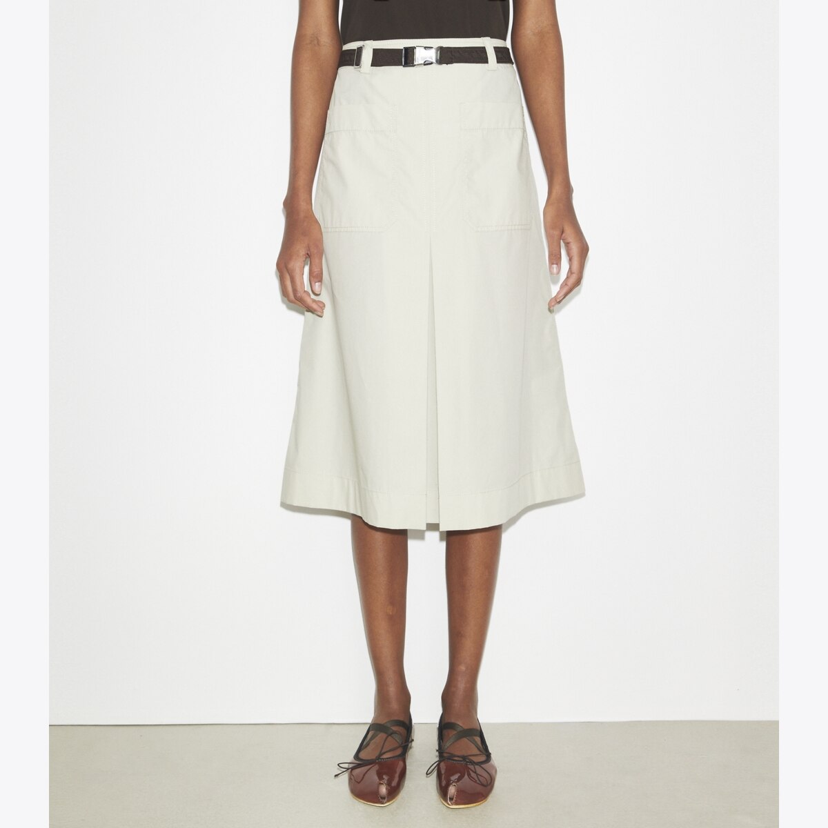 ◆LCDC◆ TEXTURED TWILL UNBLANCED POCKET SKIRT LCCWACSK29010 Twill Patch Pocket Midi Skirt